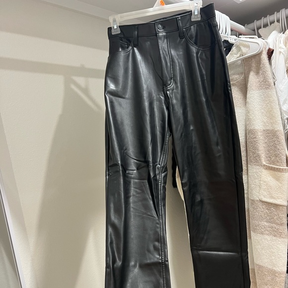 Abercrombie & Fitch Vegan Leather Pants - Black - Picture 2 of 4